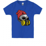 Детская футболка с черепом в респираторе Biohazard