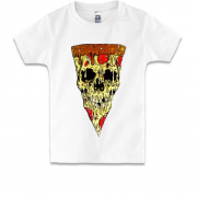 Детская футболка с пиццой в виде черепа