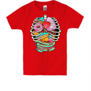Детская футболка с внутренностями сладкого человека