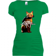 Подовжена футболка з кішкою Stray