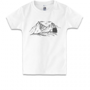 Детская футболка с изображением гор