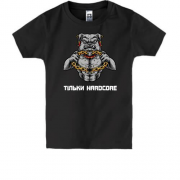 Детская футболка с яростным псом Только hardcore