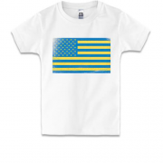 Детская футболка Украинский флаг США