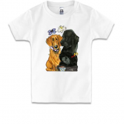 Дитяча футболка з трьома собаками