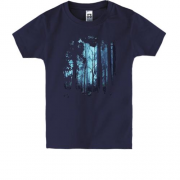 Дитяча футболка із зображенням нічного лісу