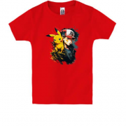Дитяча футболка Ash ketchum and pikachu