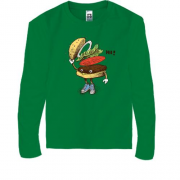 Детская футболка с длинным рукавом с гамбургером HI