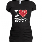 Подовжена футболка I love Beef