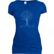 Подовжена футболка «Цифрове дерево»