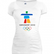 Женская удлиненная футболка Vancouver 2010