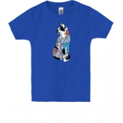 Дитяча футболка з розмальованим котом