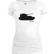 Женская удлиненная футболка с силуэтом СУ 76