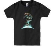 Дитяча футболка з астронавтом на скейті