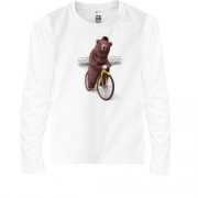 Детская футболка с длинным рукавом Винтажный цирковой ведмедь