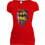 Подовжена футболка зі знаком Бетмена з підтіками
