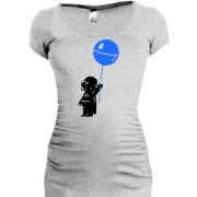 Подовжена футболка з маленьким Дартом Вейдером та кулькою-зіркою смерті