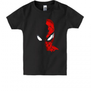 Детская футболка с половиной лица Человека Паука