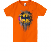 Детская футболка с знаком Бетмена с подтёками