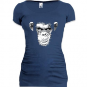 Подовжена футболка з мордою шимпанзе