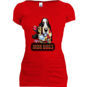 Подовжена футболка з собакой Iron dog