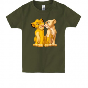 Детская футболка с Симбой и Налой