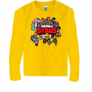 Детская футболка с длинным рукавом с героями Brawl Stars