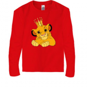 Детская футболка с длинным рукавом с Симбой в короне