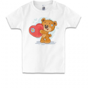 Дитяча футболка Плюшевий ведмедик і серце