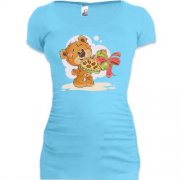 Подовжена футболка Плюшевий ведмедик з цукерками