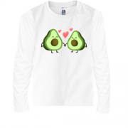 Детская футболка с длинным рукавом Пара влюбленных авокадо