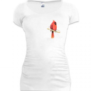 Подовжена футболка Червоний кардинал