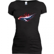 Подовжена футболка Космічний кит