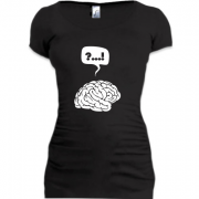 Женская удлиненная футболка Мозг
