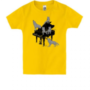 Дитяча футболка Вовки та рояль