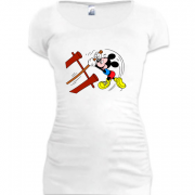 Женская удлиненная футболка Мики с жердью