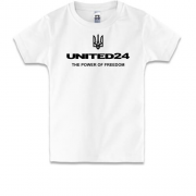 Детская футболка с гербом united24 the power of freedom