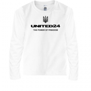 Детская футболка с длинным рукавом с гербом united24 the power o