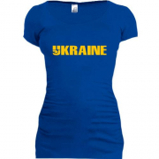 Подовжена футболка з пташкою Ukraine