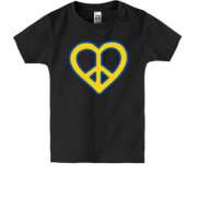 Детская футболка с сердцем Peace