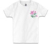 Дитяча футболка з вишитою квіткою Міні