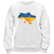 Свитшот с полигональной картой Украины