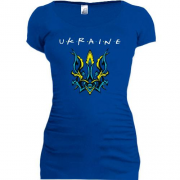 Подовжена футболка Ukraine зі стилізованим тризубом