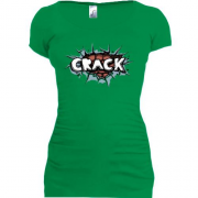 Подовжена футболка із серцем Crack
