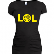 Женская удлиненная футболка Lol