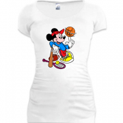 Женская удлиненная футболка Мики спорт