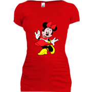 Женская удлиненная футболка Minie Mouse 2