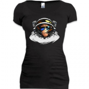 Подовжена футболка Мавпа - космонавт