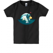 Детская футболка Космонавт-бильярдист