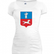 Женская удлиненная футболка Герб города Черкасы