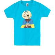 Дитяча футболка Дівчина із символікою України